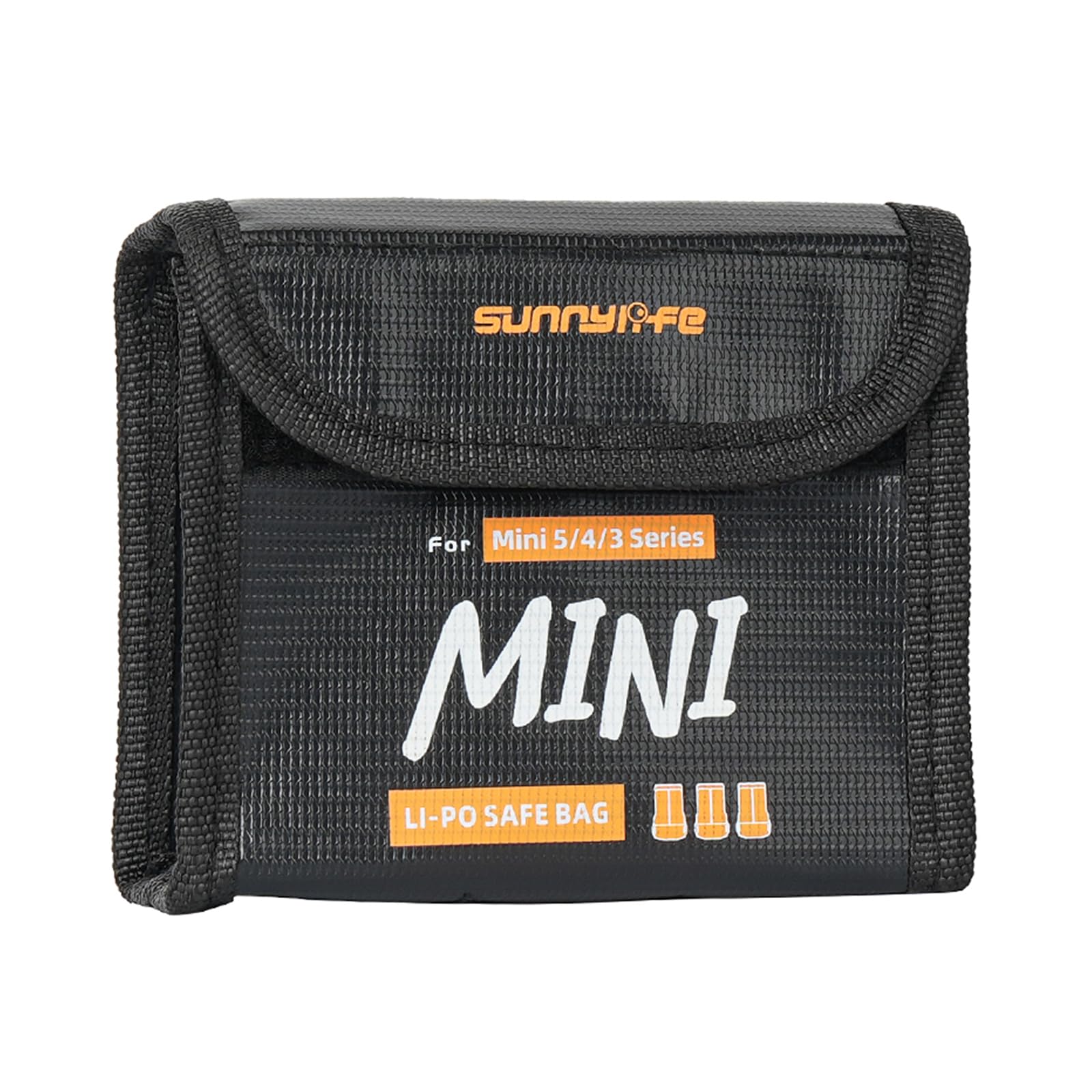 ZJRXM Case Protection for DJI Mini 5 Pro Drone Battery Accessories, Explosion-Proof Fireproof Battery Storage Bag for DJI Mini 5 4 3 Pro Drone Battery, black, L, plain