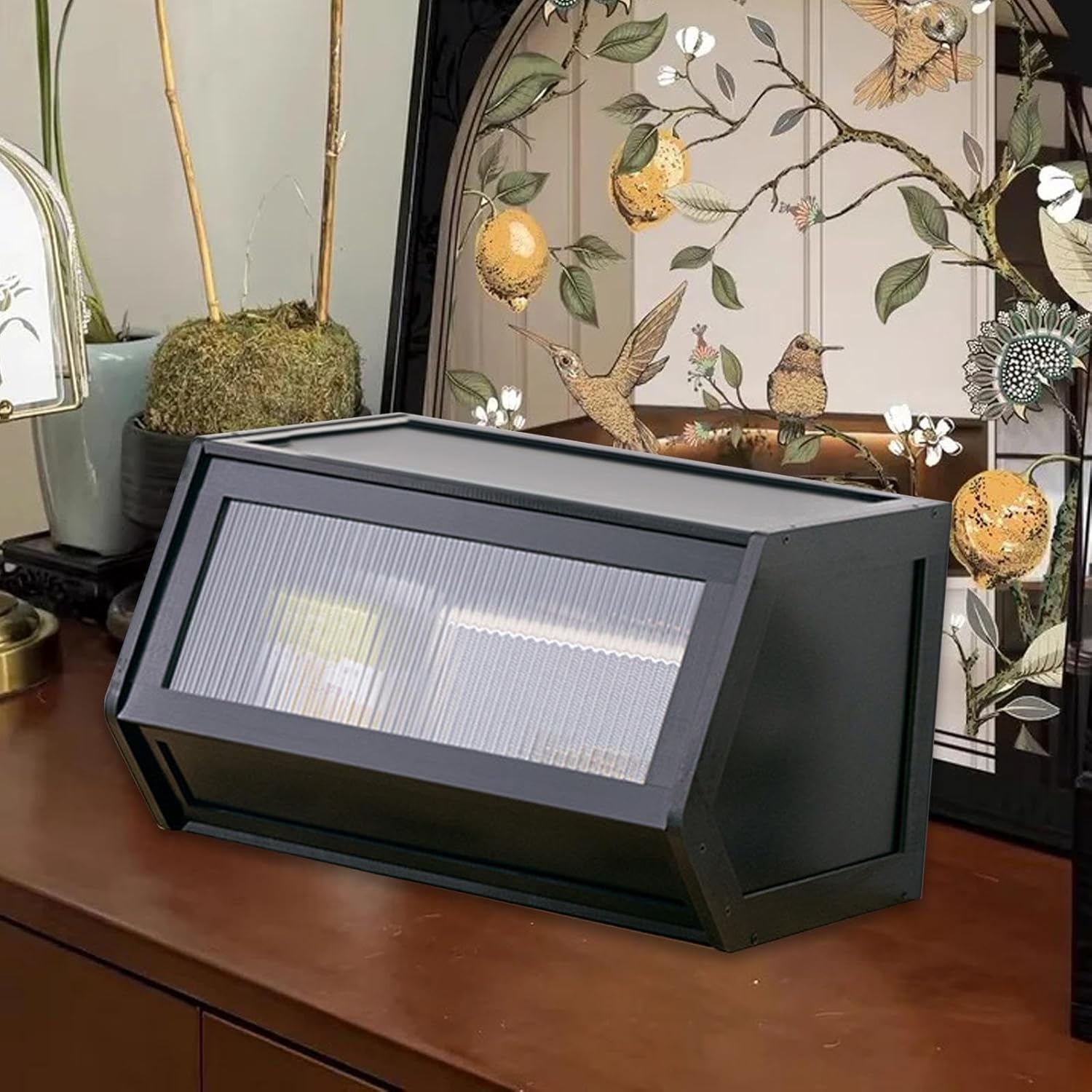 デスクトップオーガナイザーキャビネット、ドア付き多機能スタイリッシュ実用家庭用ソリューションアクションフィギュアブック用収納ケース,