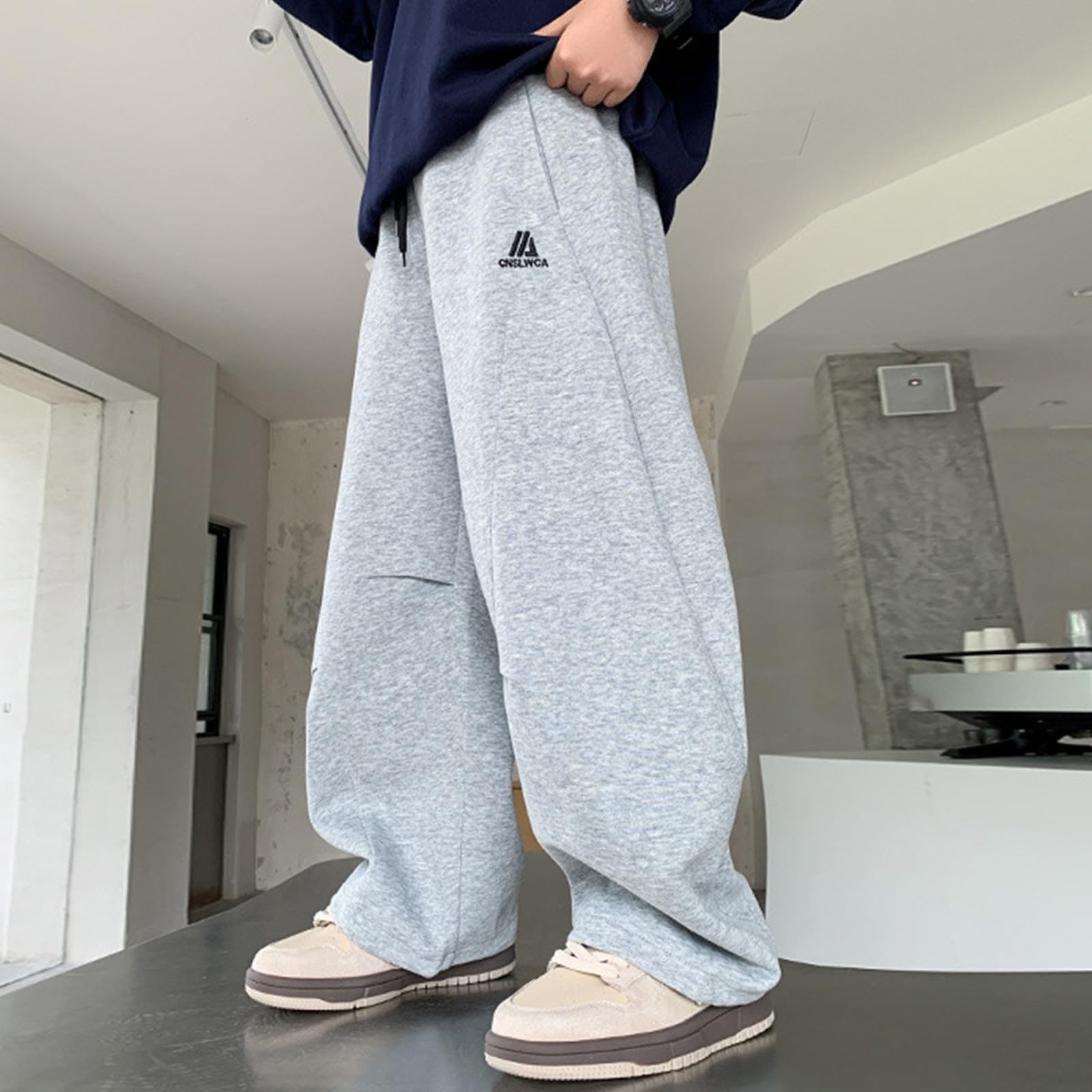 Pantaloni Felpati Bambino 4-15 Anni Larghi Pantaloni Tuta Cargo Ragazzo Sportivi Stretch Con Tasche Pantalone Joggers Baggy Casual Con Elastico In Vita Morbidi Outdoor (Light Grigio, 4-5 anni)