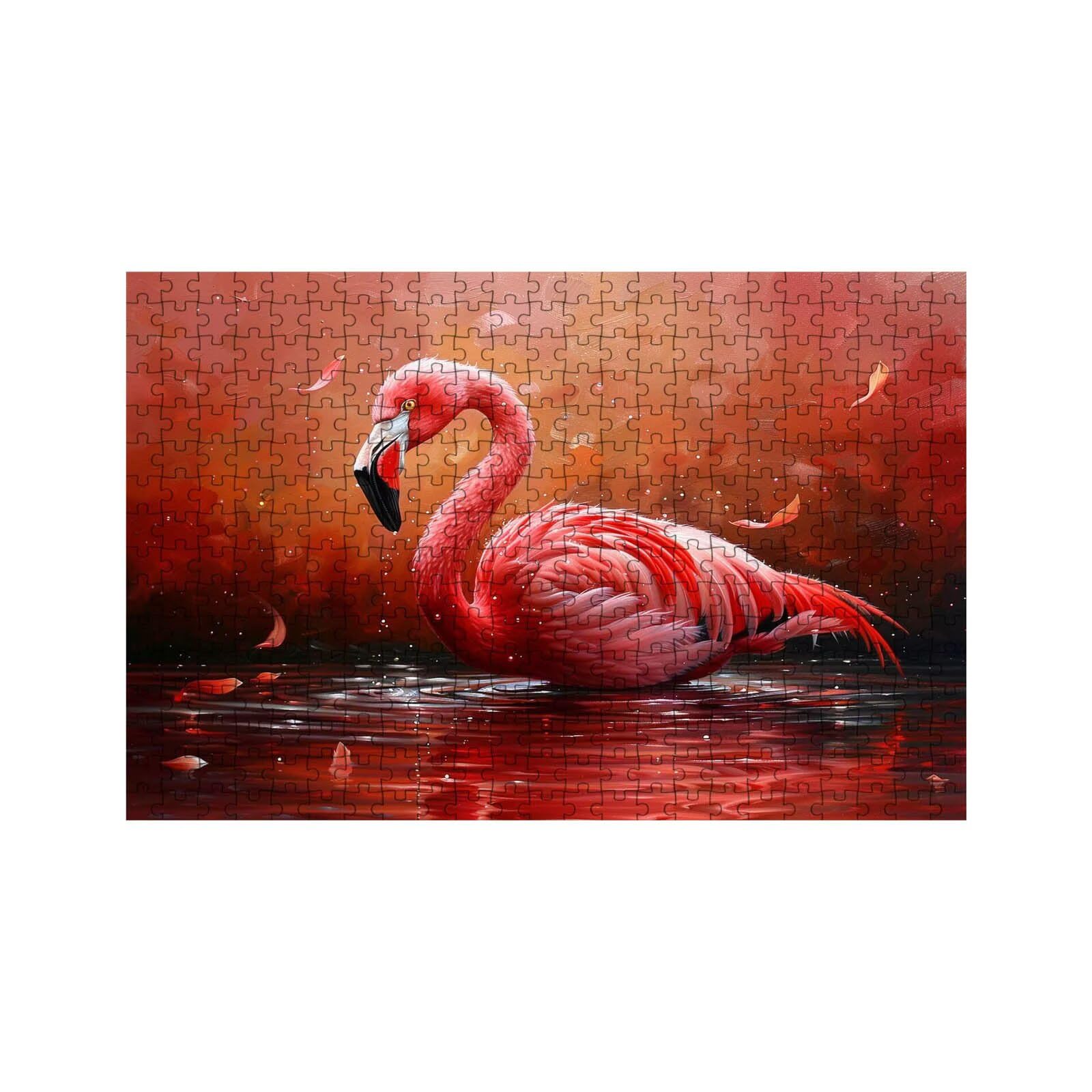 Puzzle 1500 Teile, Flamingos Puzzle 1500 Teile Erwachsene Tier Holzpuzzle Erwachsene 60 x 90CM, Klassische Puzzles für Geschicklichkeitsspiel Die Ganze Familie Zusammen für Wanddeko LZPT-00997