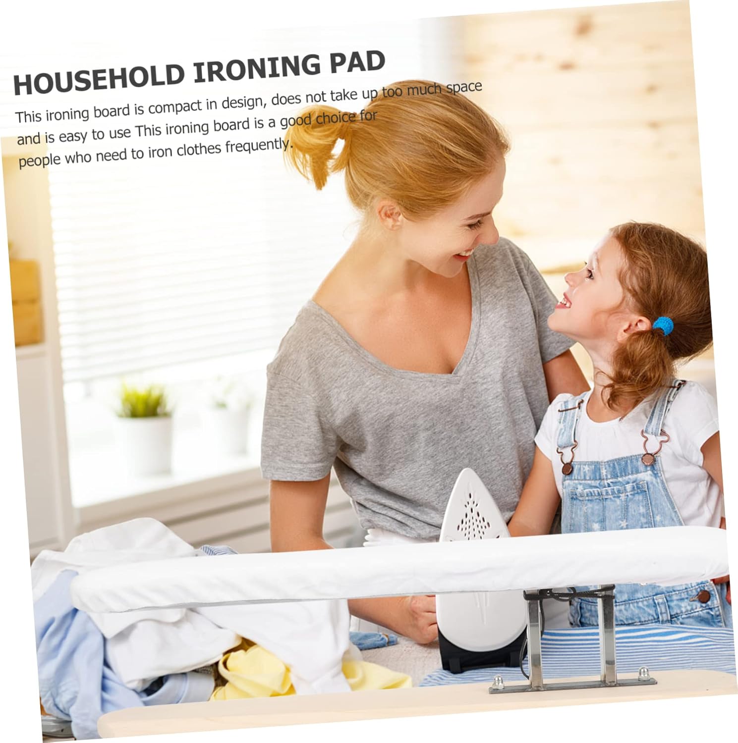 Compact Ironing Board Pad Stool Non-Slip Tabletop Ironing Board for Shirts Pants