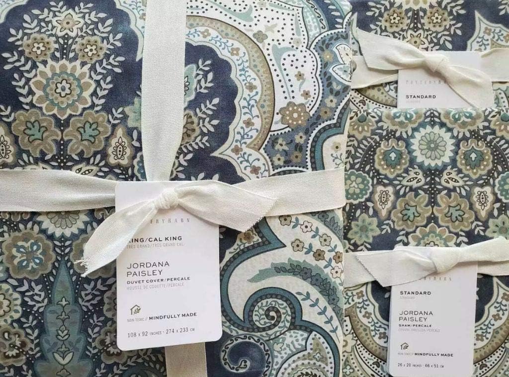 Pottery Barn Jordana Duvet Cover King/California King & Two Standard Shams~*Blue*~