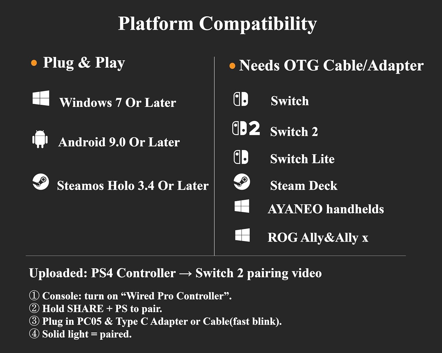 GuliKit Hyperlink 2 Fast Wireless Adapter for Xbox Series X|S Controller/Elite 2/Xbox One Bluetooth/PS5 Dual Sense/Edge/PS4/Switch Pro Gamepad—Play on PC, Switch 1/2, Android & SteamOS Platforms 7 71VYYARR4LL. AC SL1500