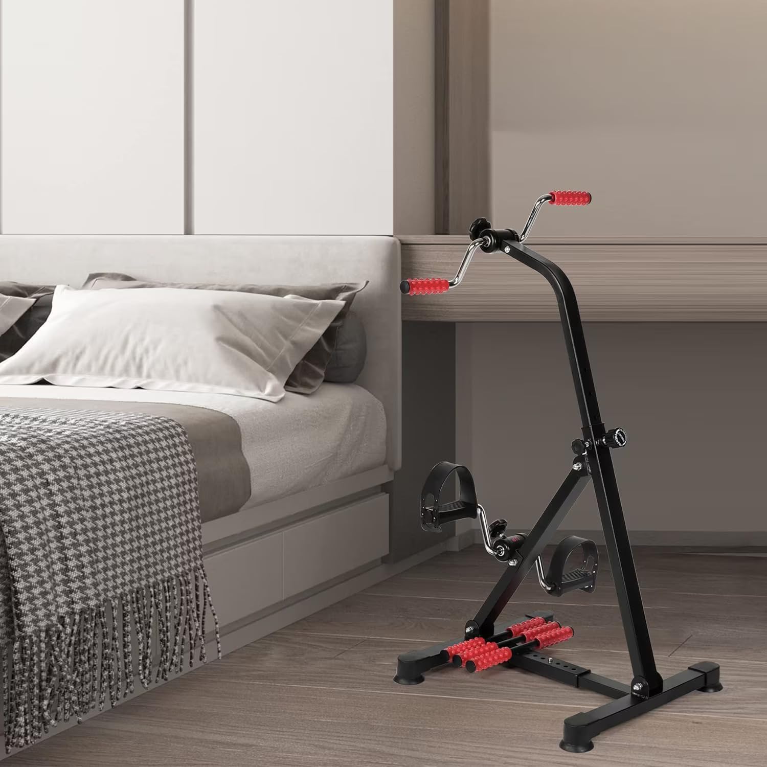 Arm and Leg Bike Pedal at Home Exerciser Pedalier with Handlebar, with LCD Monitor and Massage Roller, for Stroke Hemiplegia Rehabilitation Pedal Exerciser (JK-232-CYCLE)-image-42