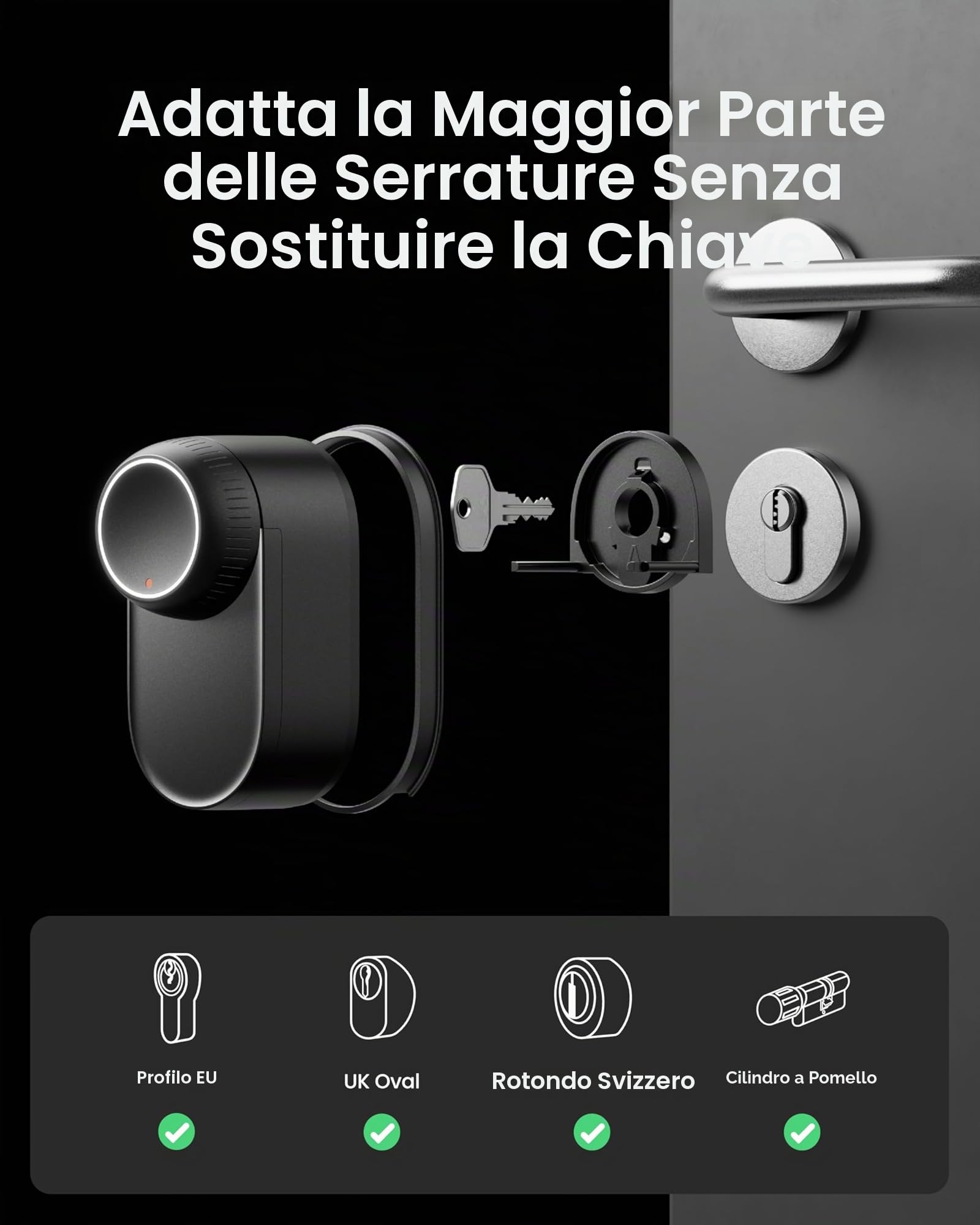 SwitchBot WLAN Smart Lock Ultra mit Videocitofono, Fingerabdruck-Entsperrung, Elektronisches Türschloss, Türöffner per Fingerprint, Passcode, Smartphone, Alexa, Google, unterstützt Matter