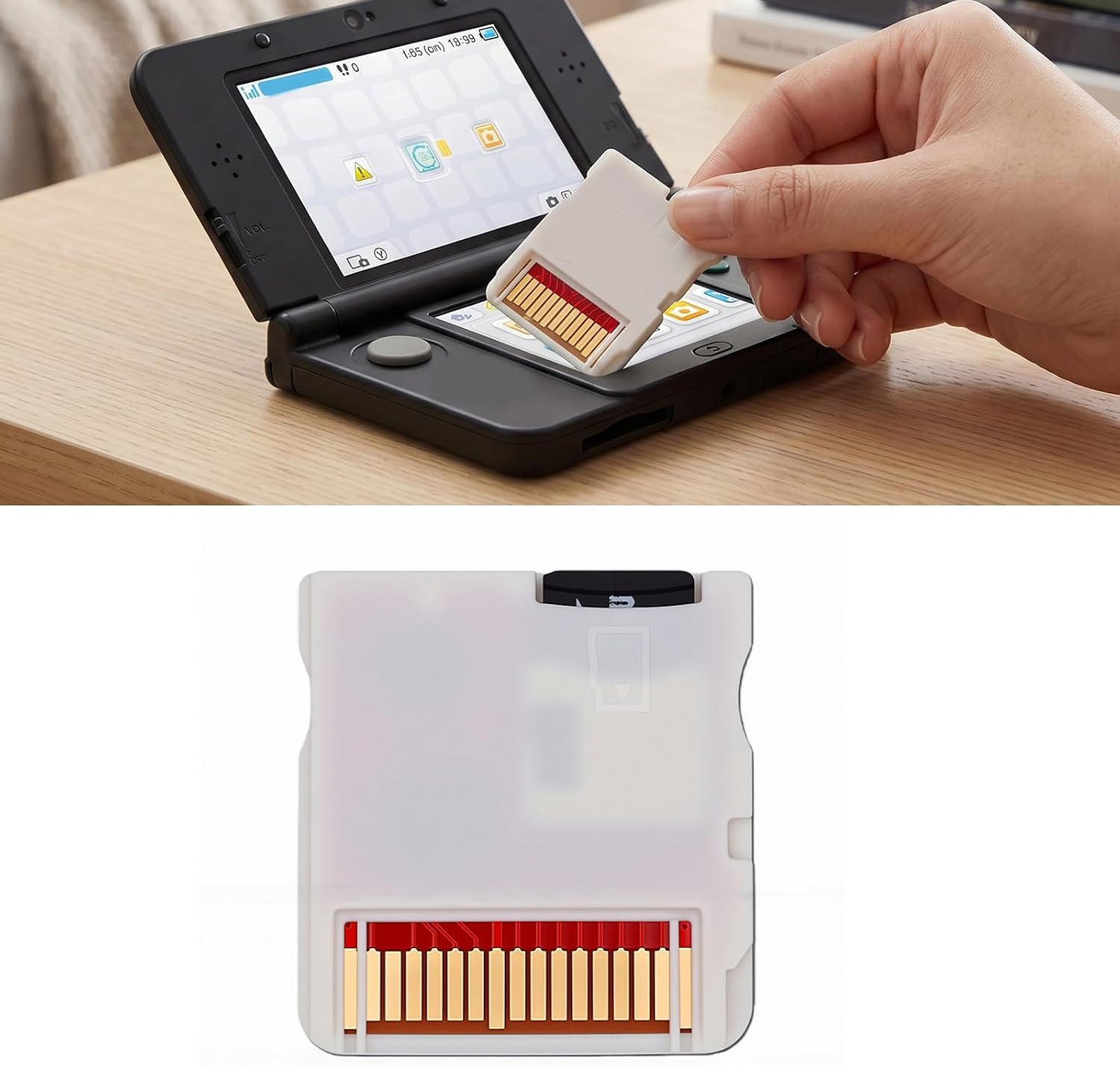 DS Flash Card for 2DS 3DS Game Console, 7800 in 1 Customizable Video Game Flash Memory Card with 64GB Memory (White)