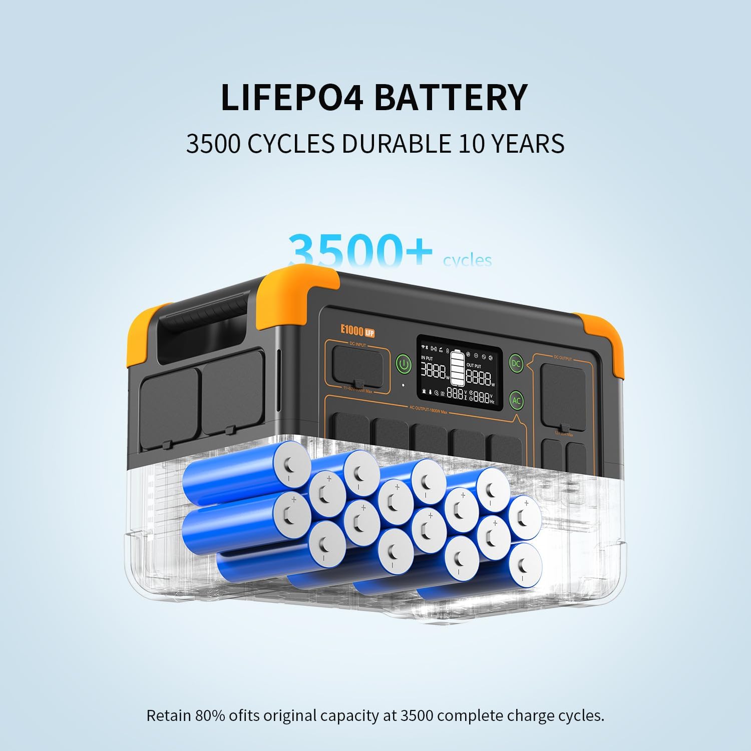 Pecron E1000LFP LiFePO4 battery cycles