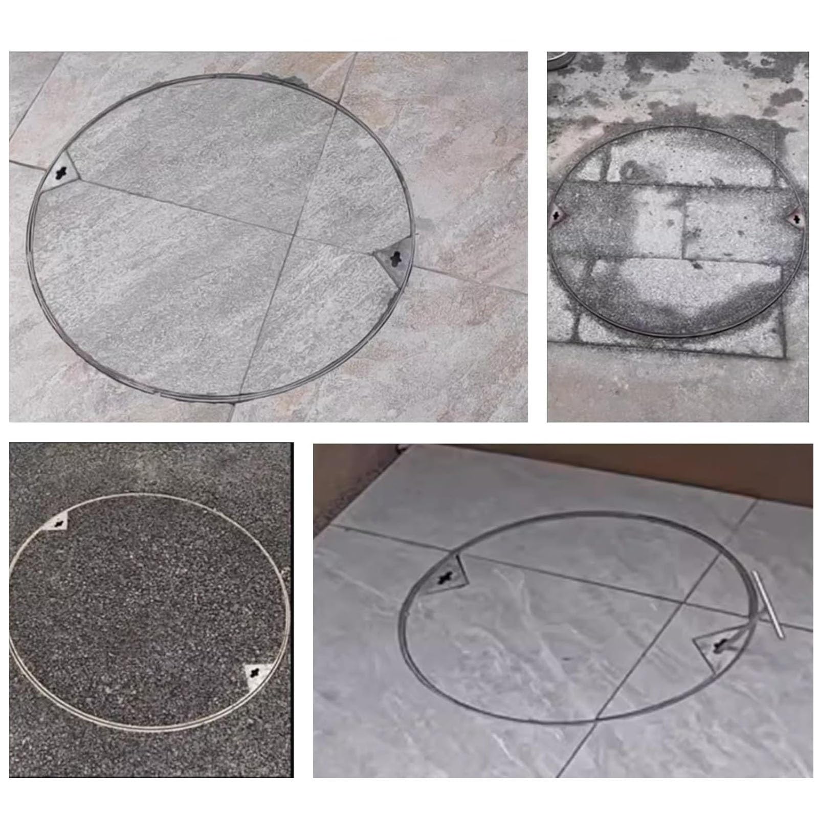 Generico Coperchio Invisibile a Incasso in Acciaio Inox per pozzetto di ispezione e Accesso alla Fossa settica – Coperchio Resistente per vialetto, Cortile, Prato, Giardino e marciapiede, Diametro 45