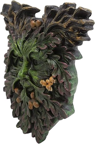 Miniatura 2 de Ebros Nature Spirit God Autumn Euphoria Celtic Greenman Hanging Wall Decor Plaque 6" High Wiccan Tree Of Life Forest Shepherd Horned God Cernunnos