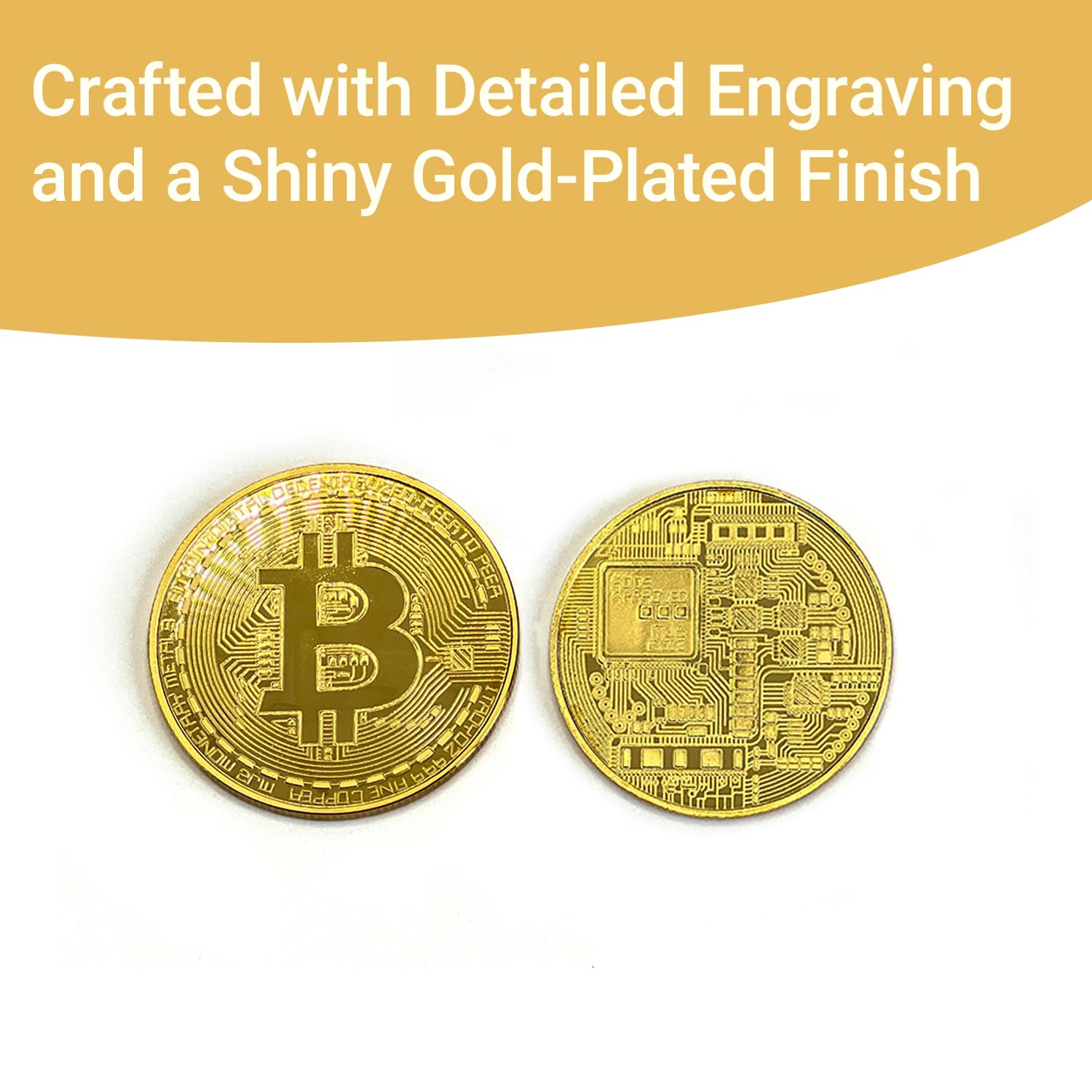 Amazon.com: 6Ps Gold Plated Bitcoin Coin – Physical Cryptocurrency