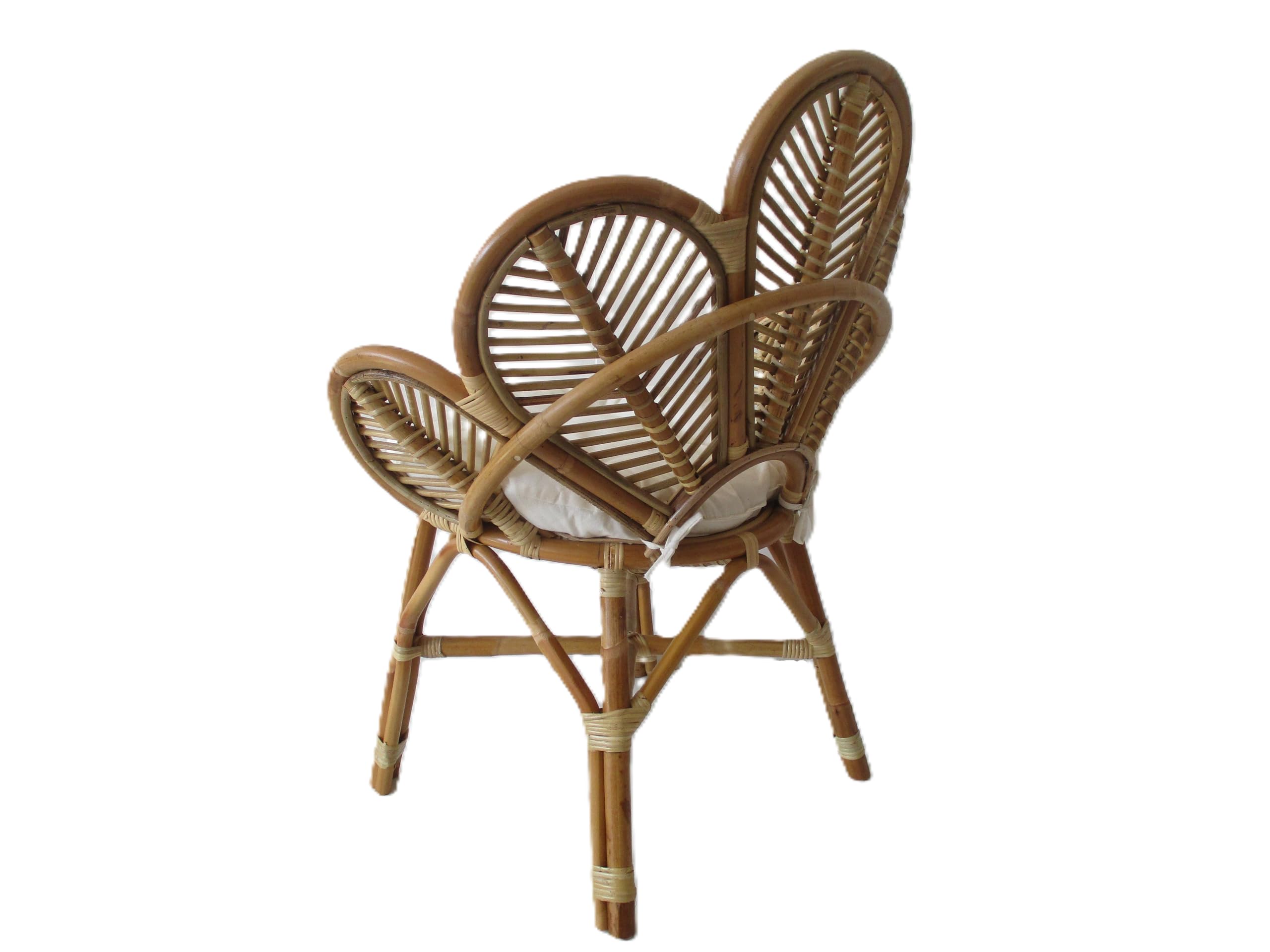 poltrona vimini rattan naturale adulti rattan 93 CM altezza per interno ed esterno con cuscino in omaggio