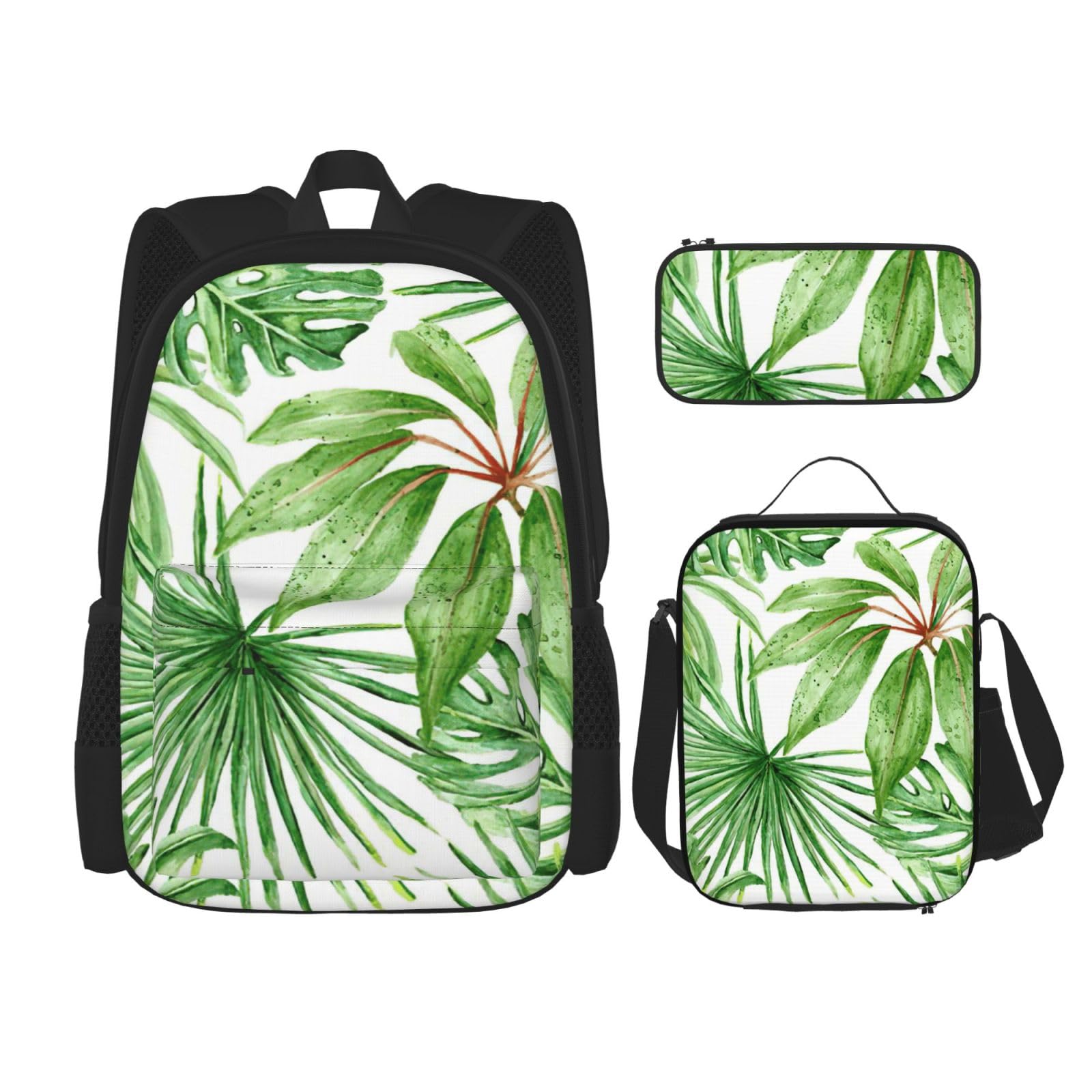 Zaino, borsa portapranzo, astuccio, set da 3 pezzi, per lavoro e