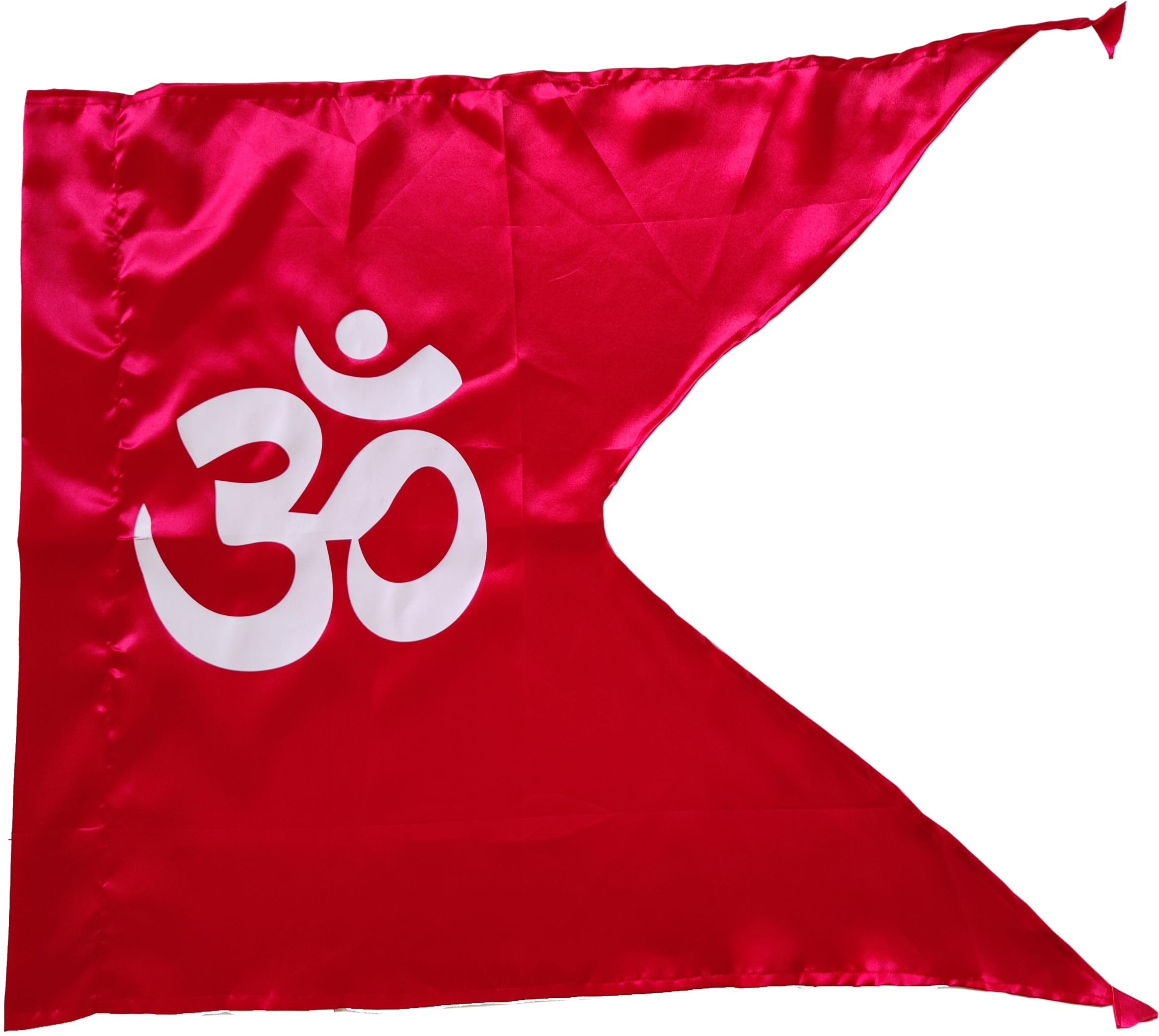 La Jarden LARGE Bold White Om Printed on Dark Red Silky Satin Fabric for Yoga, Meditation, Dhwaj for Temple, Flag for home, Rally, Procession, Meditation centre, Yoga workshop, Aum flag for religious & All Purpose Flag 1 nos. (40x31 inches) (B0C7D472QB) Amazon Price History, Amazon Price Tracker