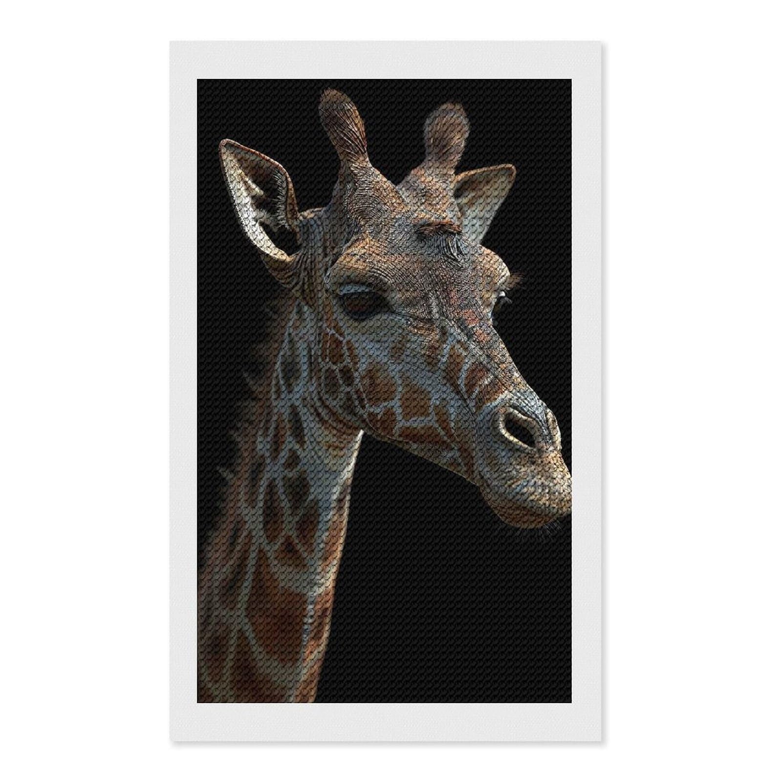 Junmoney Giraffe(2) Diamond Painting Canvas Kit 12"x20", Leisure Activity, Aesthetic Room Decor, with Tool Kit, DIY, Gift