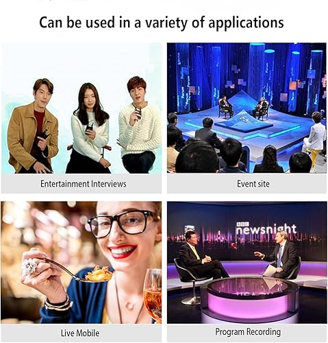 Miniatura 6 de Micrófono Lavalier inalámbrico con receptor USB, distancia de recepción de 132 pies, captación de sonido sensible, reducción de ruido inteligente,