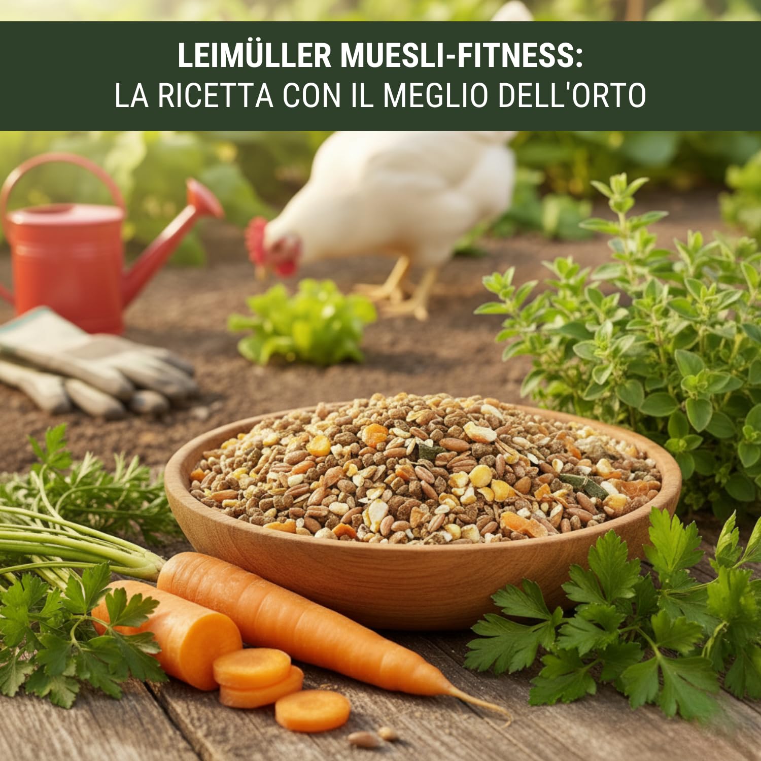 Leimüller Mangime Fitness per Galline Ovaiole 25 kg - Muesli con Origano & Grit di Conchiglie - Per Gusci Solidi & Vitalità - Premium Austria Senza OGM