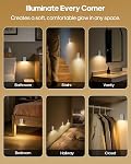Goodea 2 Pack Stair Lights Indoor, Rechargeable Motion Sensor Night Light, Wireless, Magnetic & Dimmable Night Light, Warm 3000K Soft White for Stairs, Hallway, Bathroom, Bedroom (2 PCS)