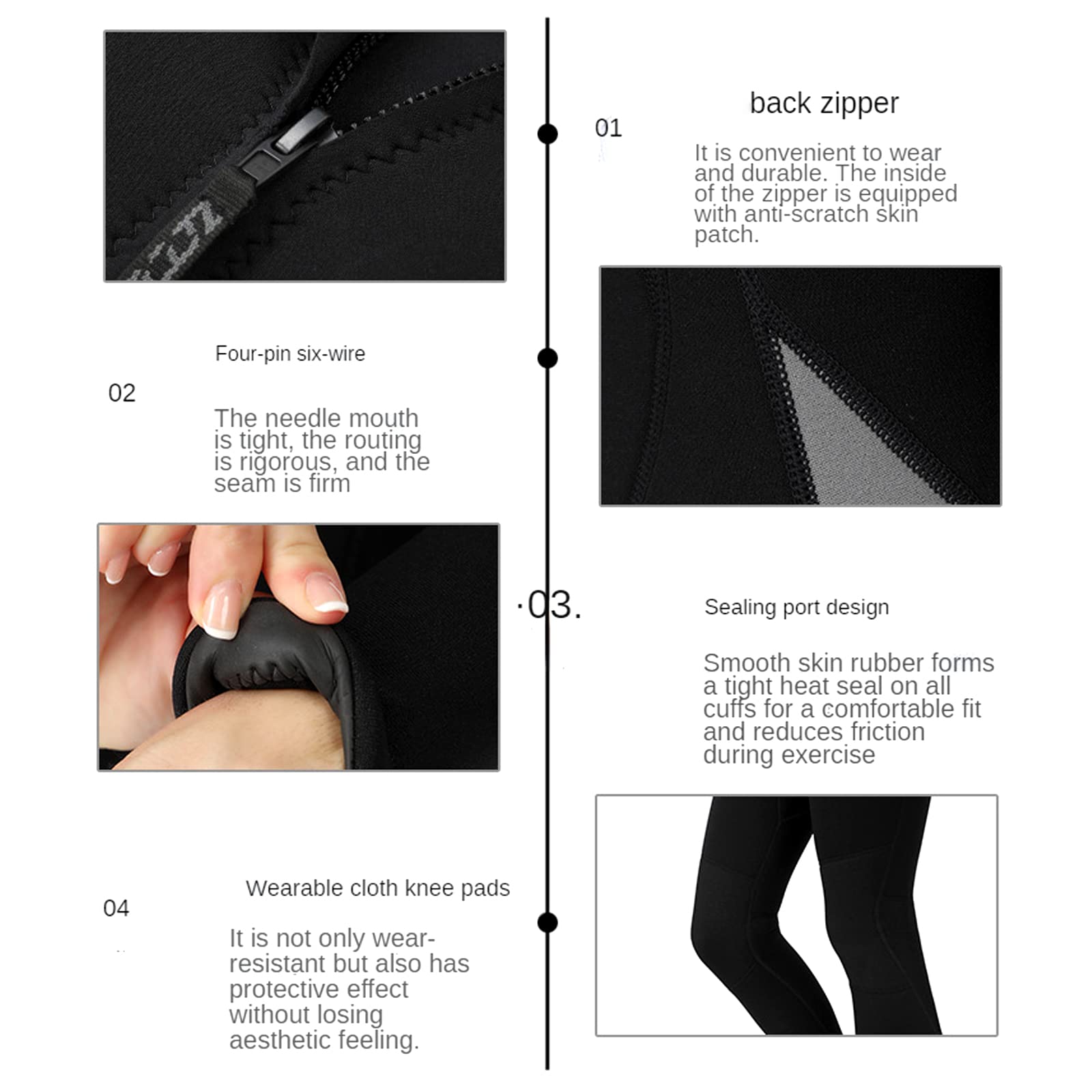 Muta Intera da Donna Muta da Sub in Neoprene da 3 Mm Costume da Bagno A Maniche Lunghe con Zip sul Retro per Il Surf Nuoto Snorkeling Kayak Sport Acquatici