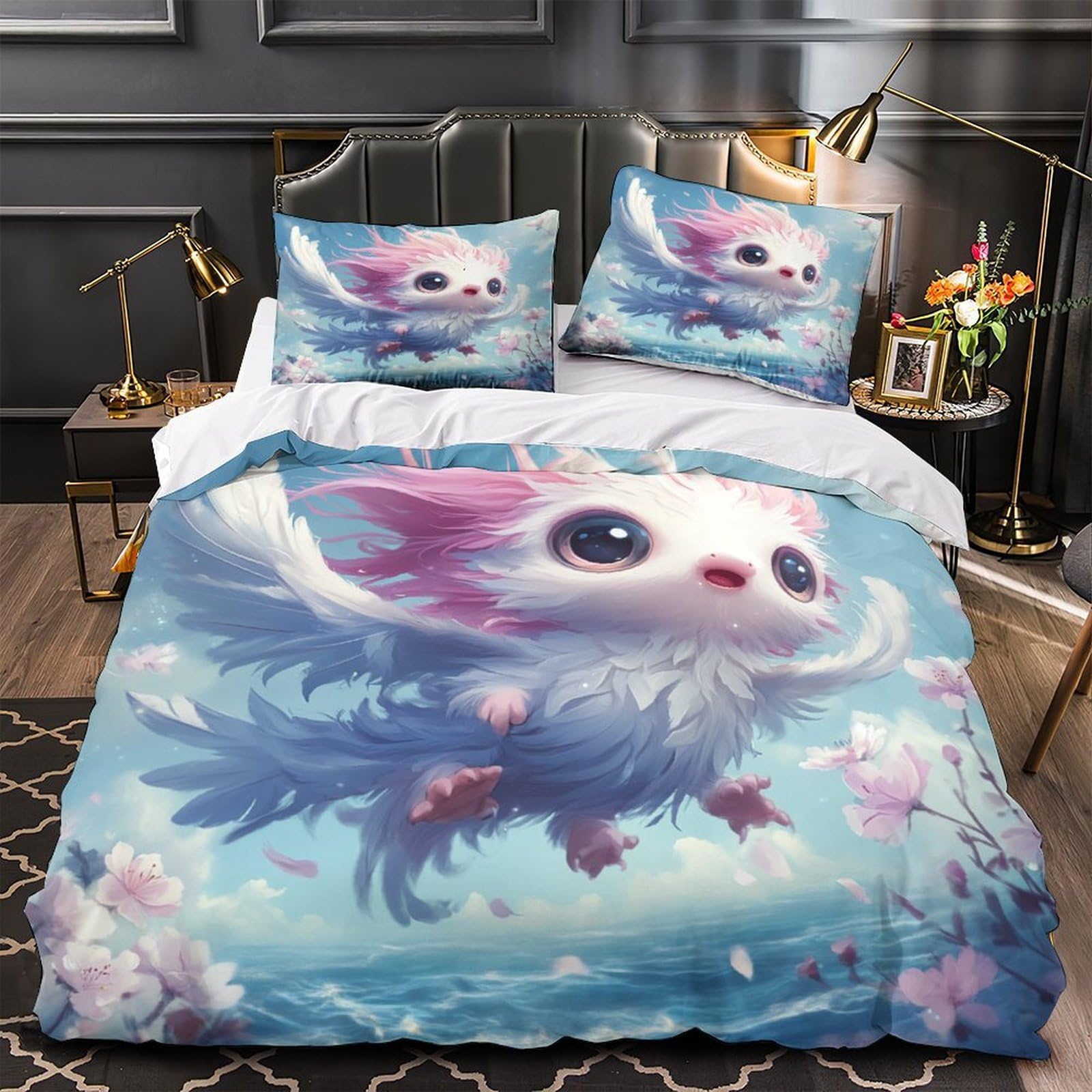 Housse de couette oiseau zippée pour enfiler votre couette sans effort