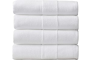 100% Cotton White 4 - Pack Waffle Weave Bath Towels