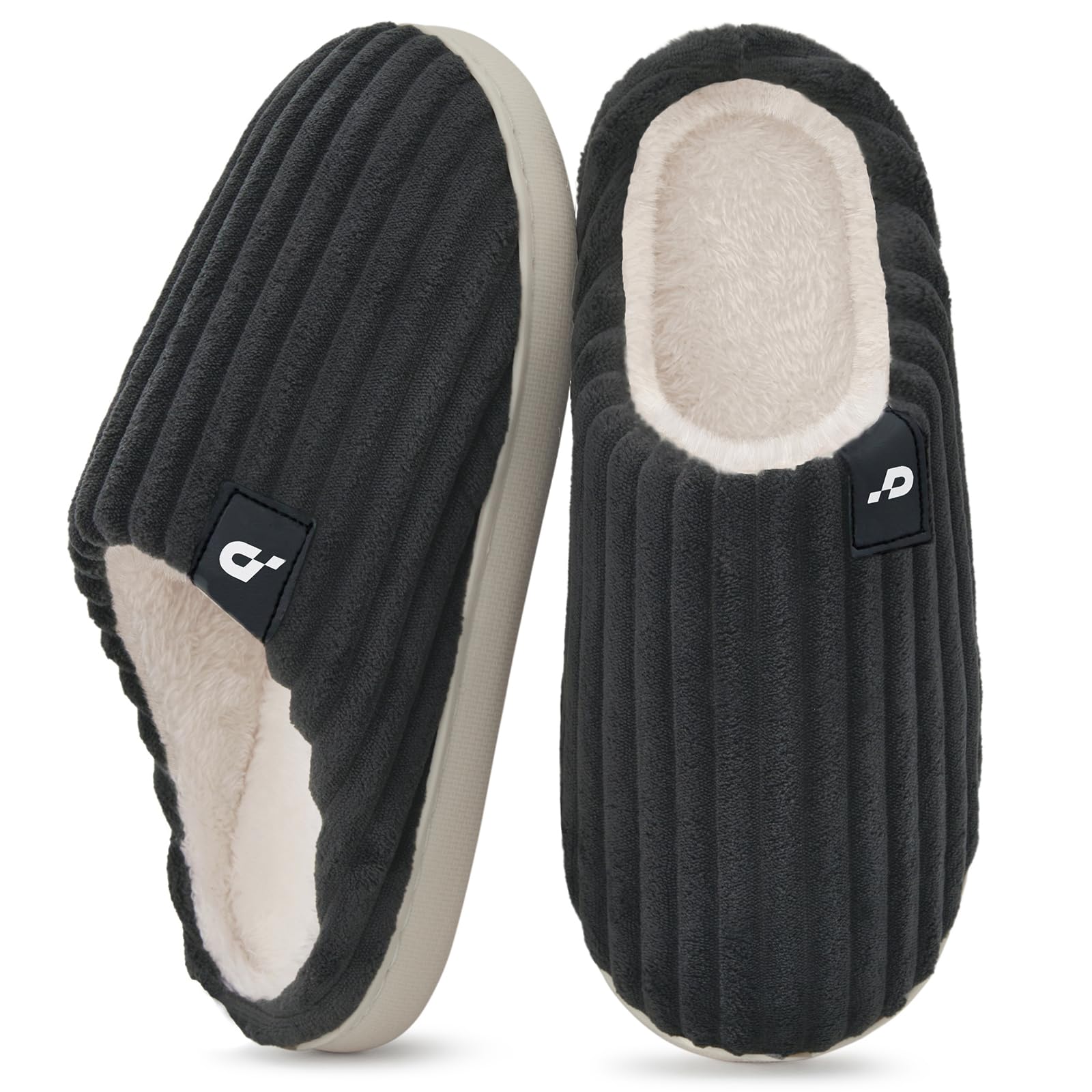Coswind Pantofole Donna Uomo Invernali Calde Ciabatte Casa in Memory Foam | Velluto Coste, Fodera in Peluche, Morbide & Comode Slippers, Antiscivolo, Interno e Esterno