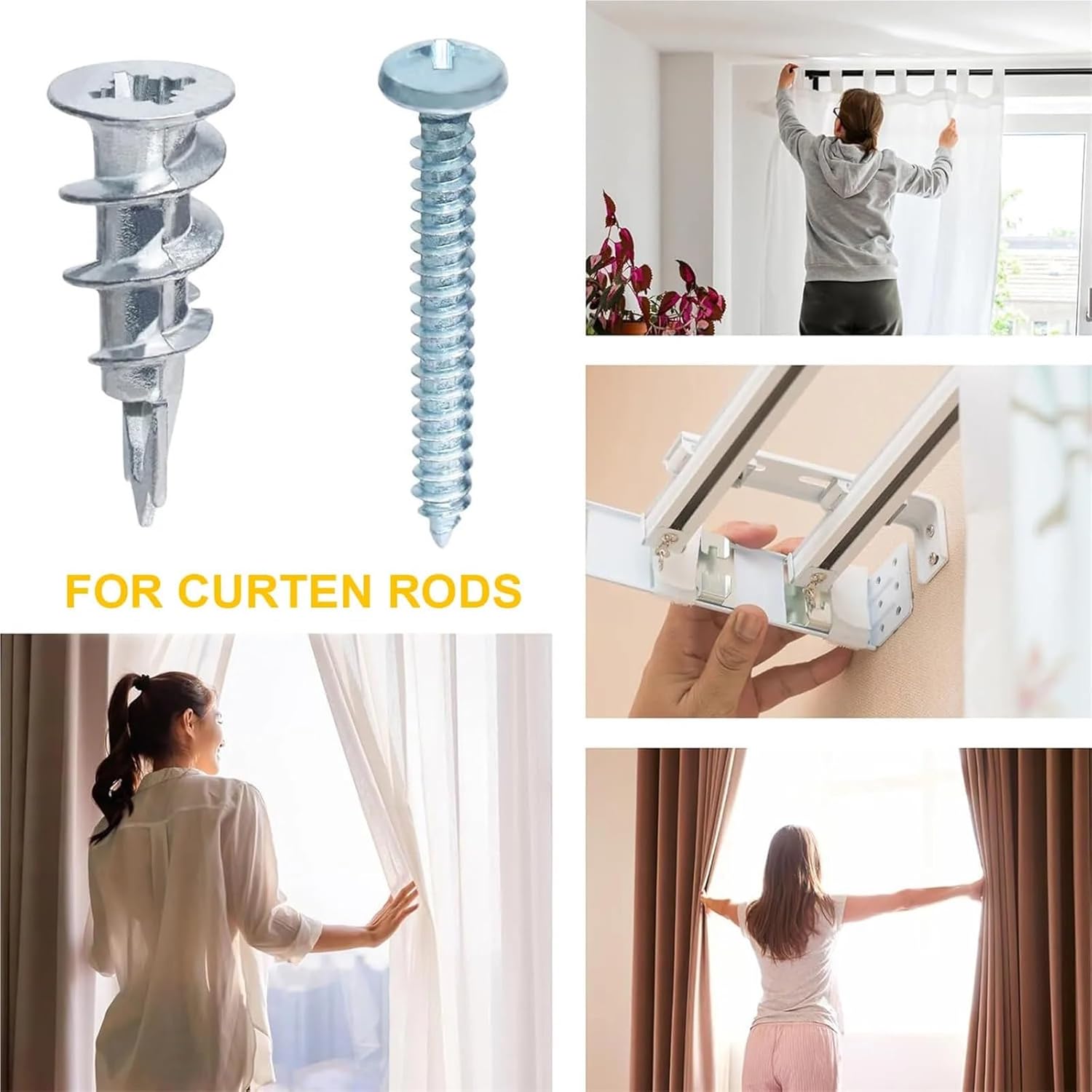 Hollow Door Anchors Drywall Anchor Screw Set Strong Load-Bearing Capacity for Hanging Pictures/Shelves!(150pcs)