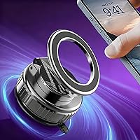 Vista 1 de Magnetic Vacuum Car Phone Holder with Strong Suction Cup 360° Adjustable Foldable Phone Mount Portable Phone Holders for Your Car/Gym/Mirror Mount