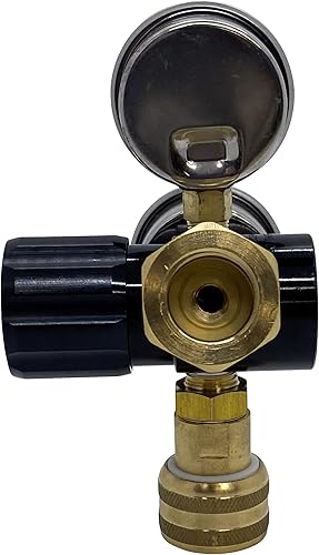 Miniatura 8 de Preece Precision Regulador de CO2 de dióxido de carbono anodizado de 250 PSI, 45 CFM, sin congelación