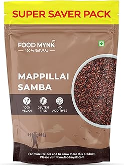Food Mynk Mappillai Samba Rice (10Kg) | Organic Red rice | Mapla Samba Rice | Hand Pounded Rice | Bridegroom Rice | Red Chawal (10Kg)