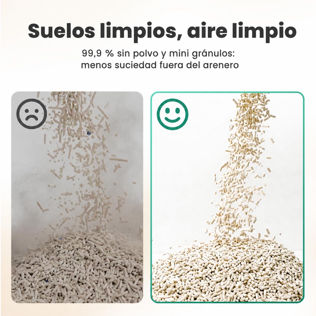 Neakasa Arena para Gatos de Mandioca y Tofu, aglomerante, Control de olores, Ingredientes Naturales Vegetales, Ultra Absorbente y Secado rápido, bajo Polvo