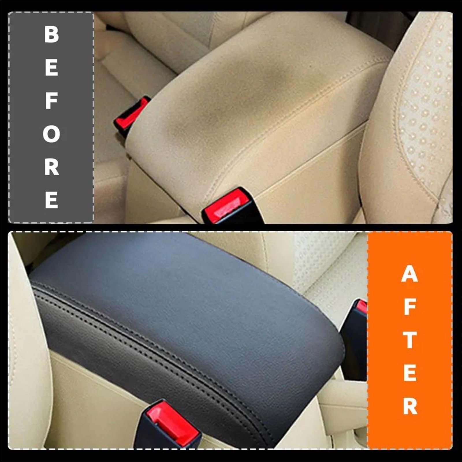 Mikrofaser-Leder-Auto-Armlehnenbezug Für VW Für Touran 2006–2012