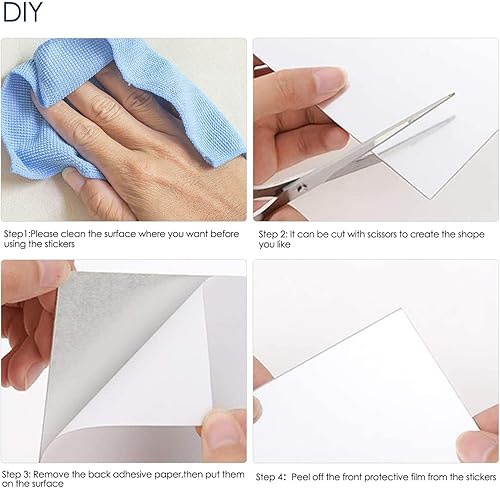 Vista 12 de BBTO - Paquete de 10 láminas de espejos autoadheribles, espejos de pared