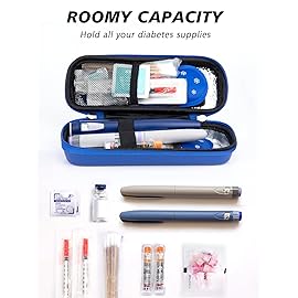 YOUSHARES Insulin Cooler Travel Case with Temperature Display - Refrigerated Medicine Cooling Bag with 2 TSA Approved Ice Pack, Medication Pen Diabetic Supplies Organizer for Trip and Daily