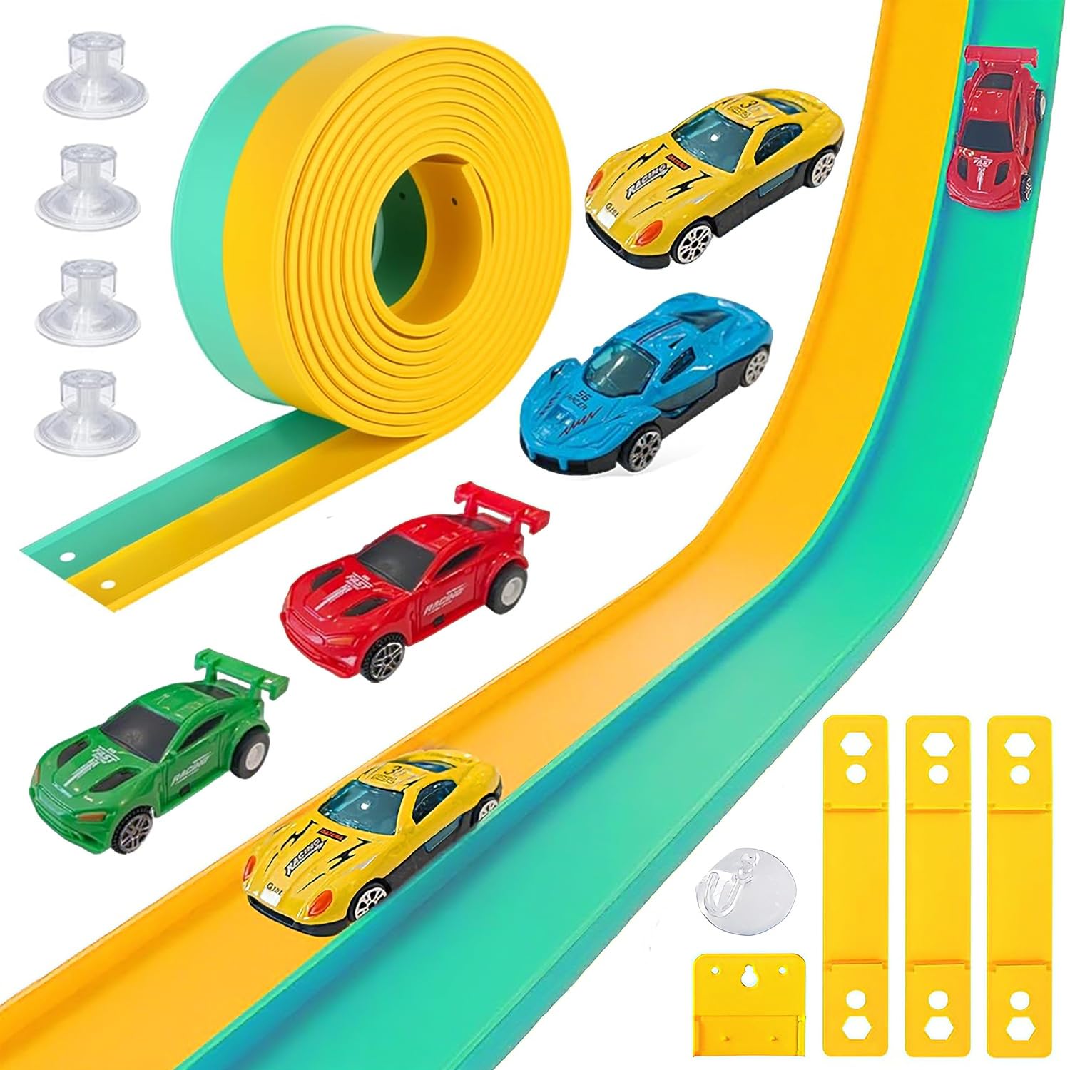 Piste Macchinine per Bambini, Pista Flessibile Macchinine, Pista Macchine Flessibile, Pista da corsa per auto, Giocattolo Piste da Corsa, Car Track, Piste Car Wheels, Regalo per Bambino e Bambine