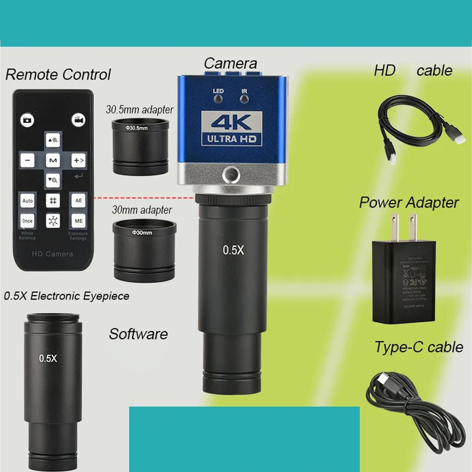 Mikroskopowa Kamera Przemysłowa 4K z Czujnikiem 8,3 MP 1/1,8 CMOS i Interfejsem Multimedialnym o Wysokiej Rozdzielczości do Mikroskopu Biologicznego