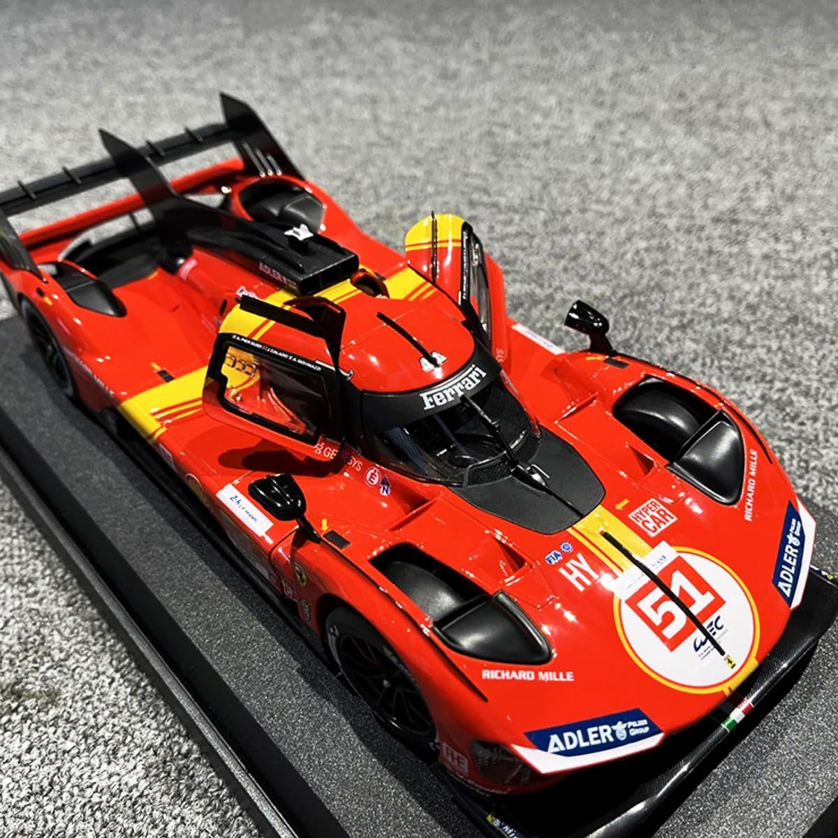 HTLNUZD New 1/18 499p #51 Champion Alloy Racing Car Model for Ferrari 499p #51 Adult Die cast Model Collection Gift