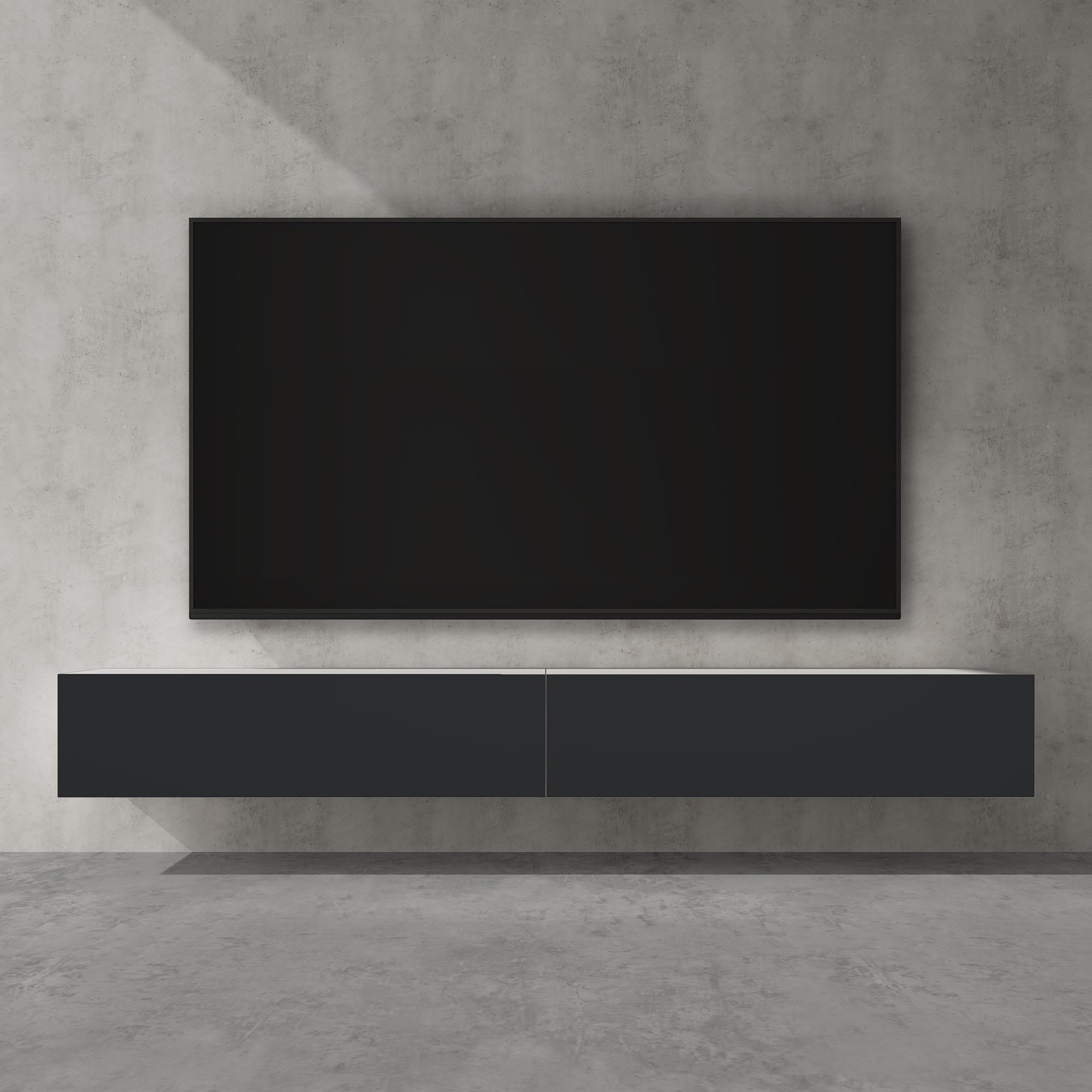 scaffale tv in metallo matto bianco e acciaio con porte