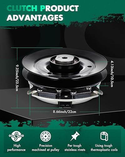 Vista 571 de SCITOO Embrague eléctrico de toma de fuerza AM119683 Compatible para Warner: 5217-35, 5217-6, 5217-7, 5217-9; para John Deere: 5217-7, AM119683