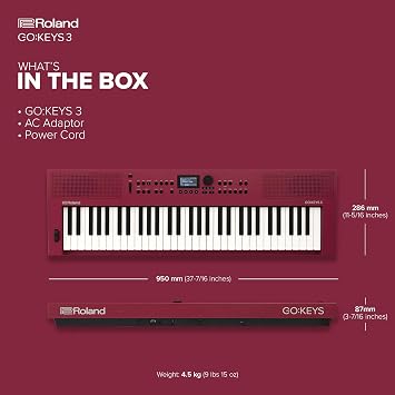 Roland GO:KEYS 3 | 61-Note Keyboard with ZEN-Core & 1000+ Sounds