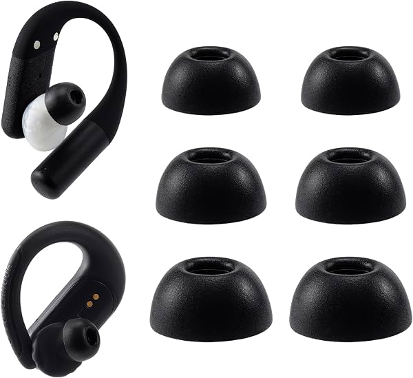 Almohadillas de espuma viscoelástica para JBL Endurance Peak 4 / Endurance Peak 3 | Ajuste seguro, almohadillas de espuma suave con caja de almacenamiento portátil