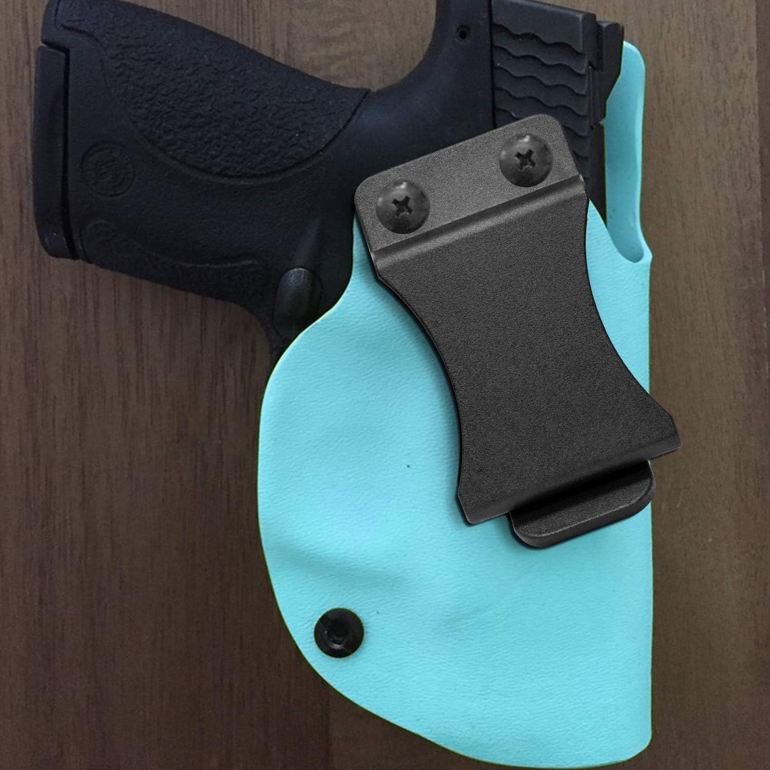 HolsterBuilder Holster Clip - Tuckable Kydex Belt Clip for Inside The Waist Band(IWB) Gun Holsters & Knife Sheath- Adjustable Cantt, High-Grade Material - Fold Over Quick Clips with Mounting Hardware : Sports & Outdoors