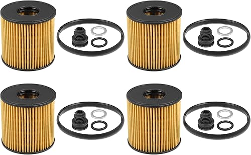 X AUTOHAUX 4 piezas de repuesto de filtro de aceite de motor 26350-2J000 Filtro de combustible de aceite para Hyundai Elantra Limited SE SEL 2.0L L4