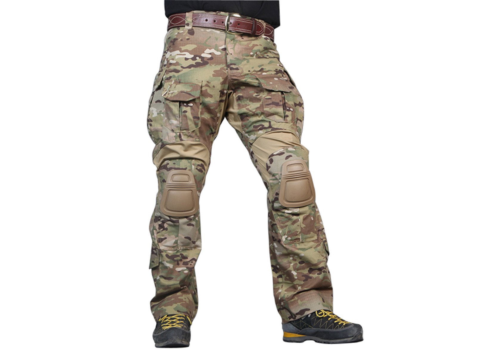 Homme Tenues de Combat Pantalon Militaire Paintball Gen3 Tactique Pantalon et Genouillères Multicam MC