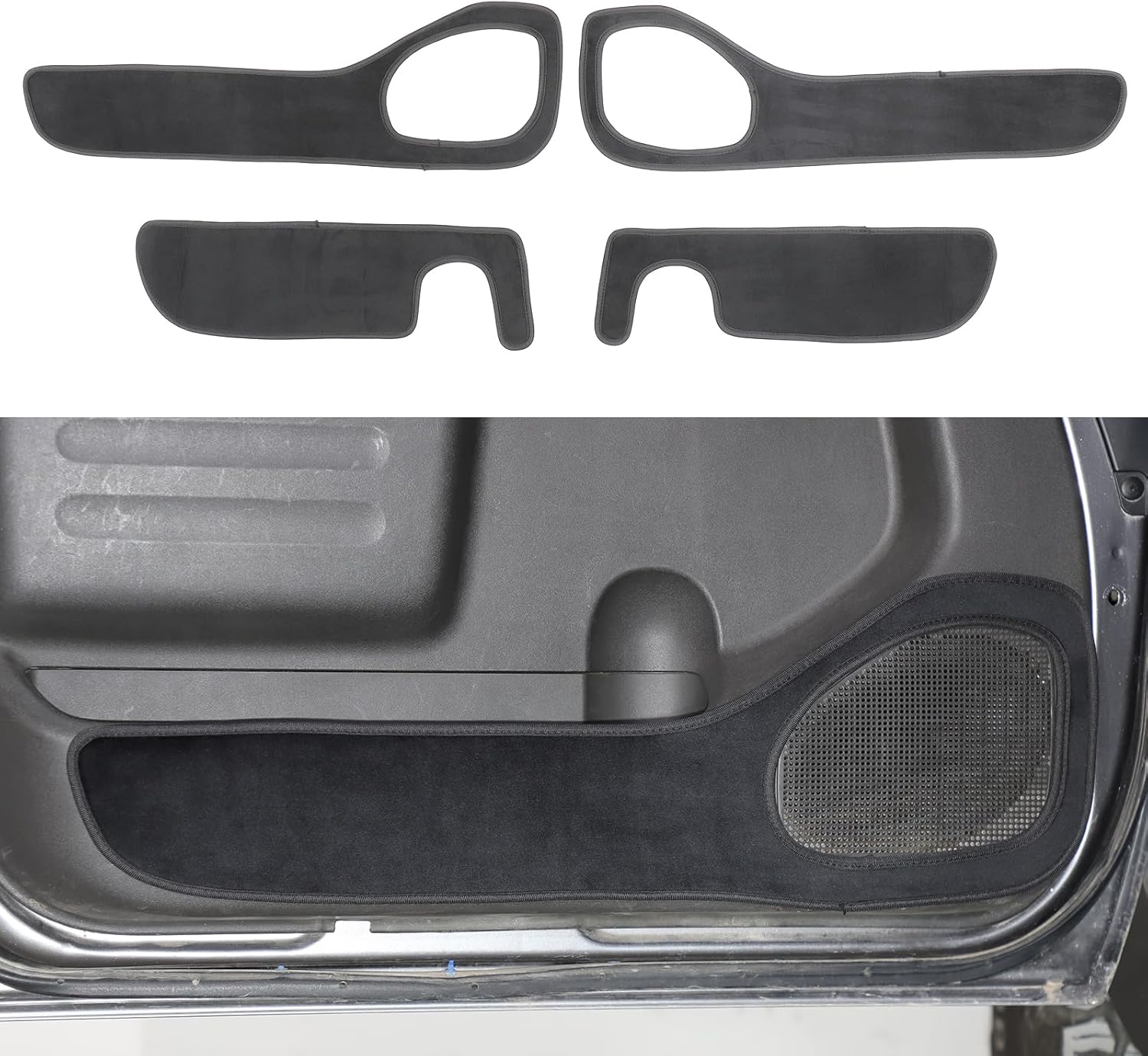 Daeiclru Car Door Anti Kick Pad Compatible with Nissan Frontier 2009-2017, Car Door Anti Kick Panel Protector Guard Cover Trim Anti Dirty Scratch Proof Accessories