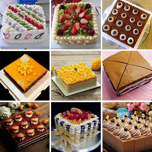 Miniatura 6 de Abcsea 1 pieza de lata cuadrada para pasteles antiadherente, molde para pudín, lata para hornear para pasteles, acero al carbono, 11.0in 11.0in