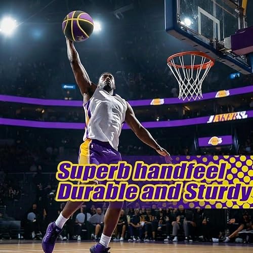 Miniatura 3 de Baloncesto tamaño 7 con bomba – Pelota de goma de alta calidad para interiores y exteriores para juegos de entrenamiento para mujeres y hombres