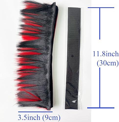 Miniatura 4 de Mohawk - Accesorios para decoración de casco, 1 unidad, para motocicleta, bicicleta, esquí, parches de pelo, diseño reutilizable (casco no incluido)