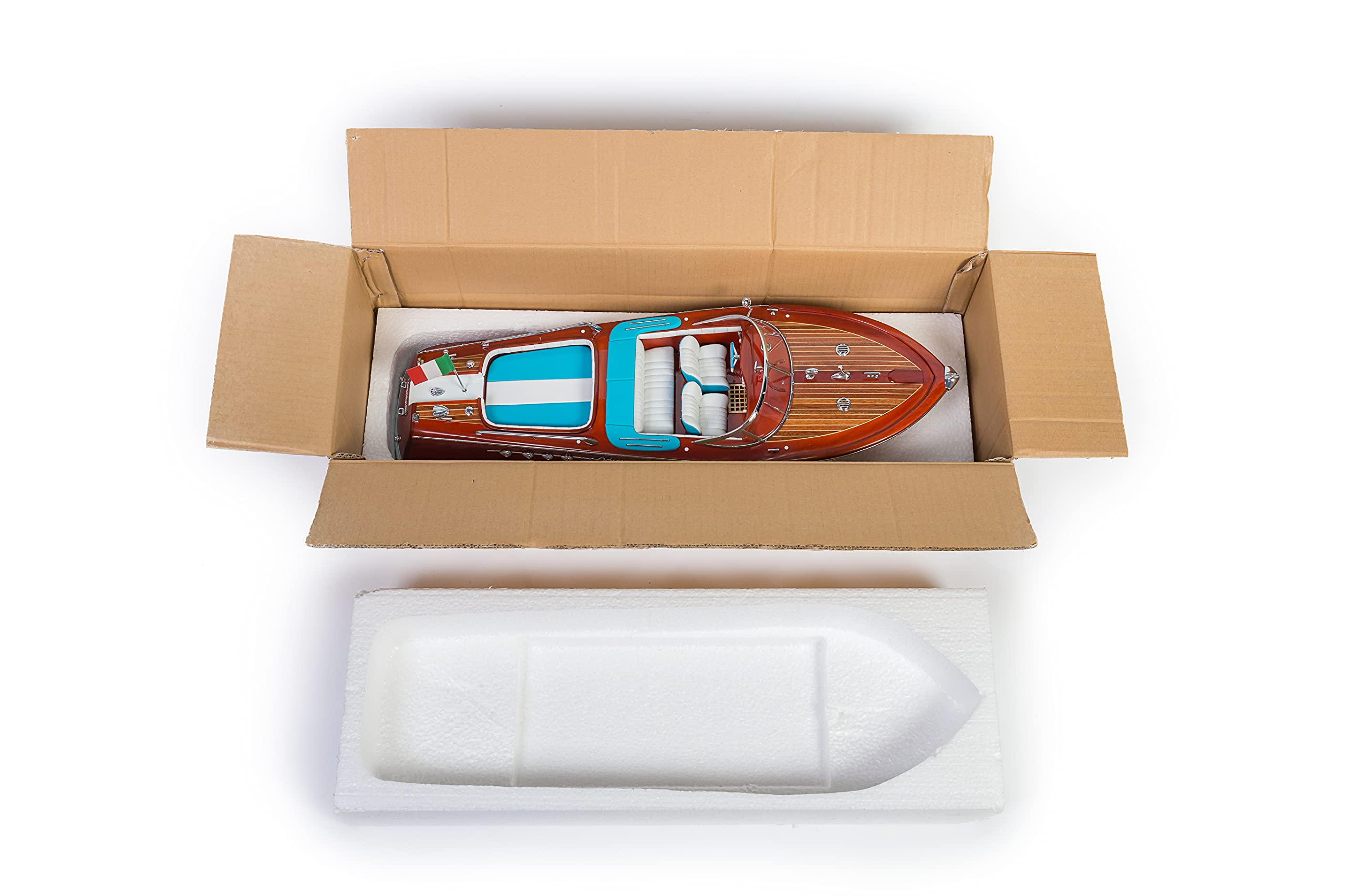 Seacraft Gallery Riva Aquarama Ship Model 27.5"(Blue/White Leather