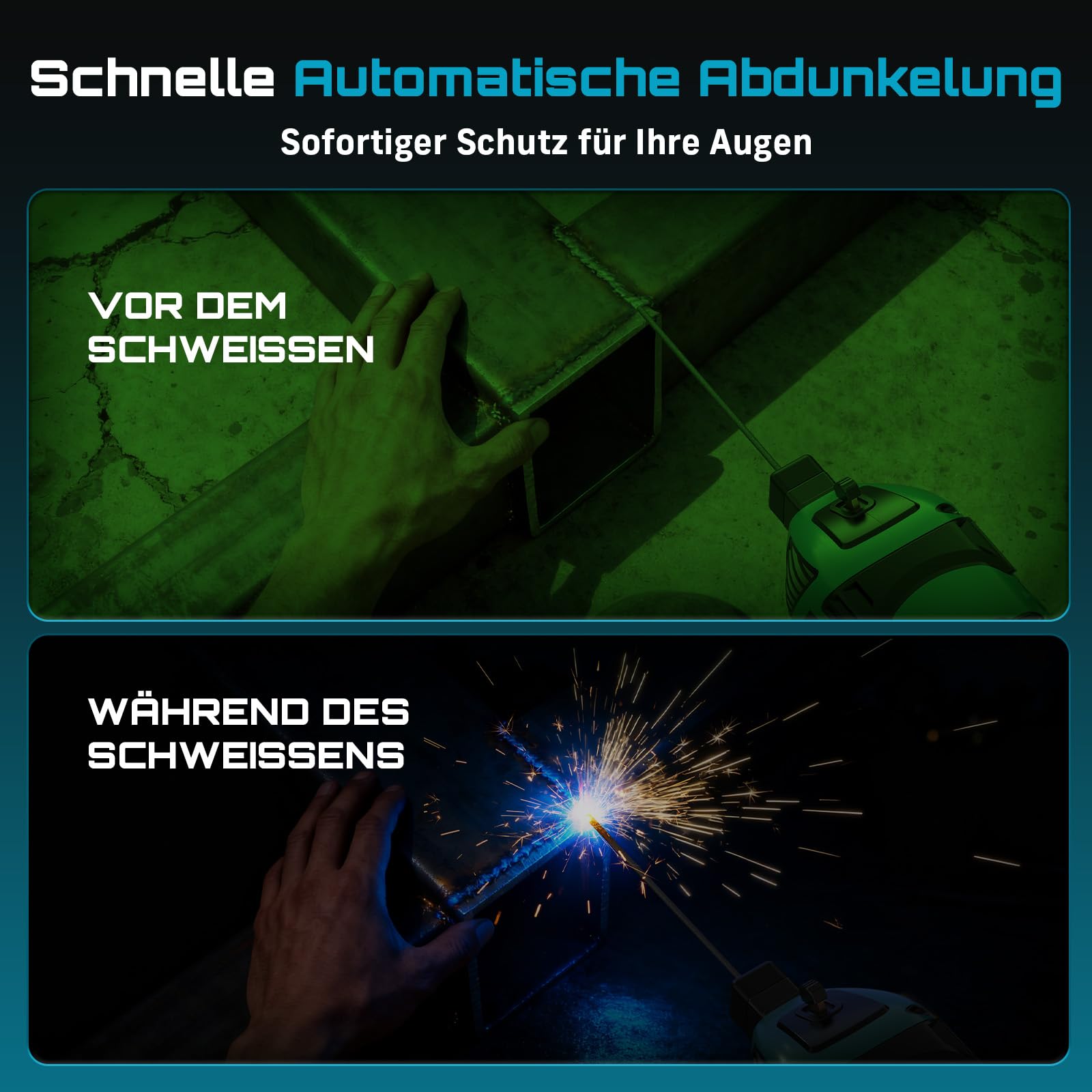 Seesii Handschweißgerät 220V, IGBT Inverter ARC Tragbare Schweißmaschine - 6 Stromstärkenverstellung, für 2,5-3,2 mm Elektroden, für Reparaturen, Professionelle Schweißprojekte (mit Schutzbrille)