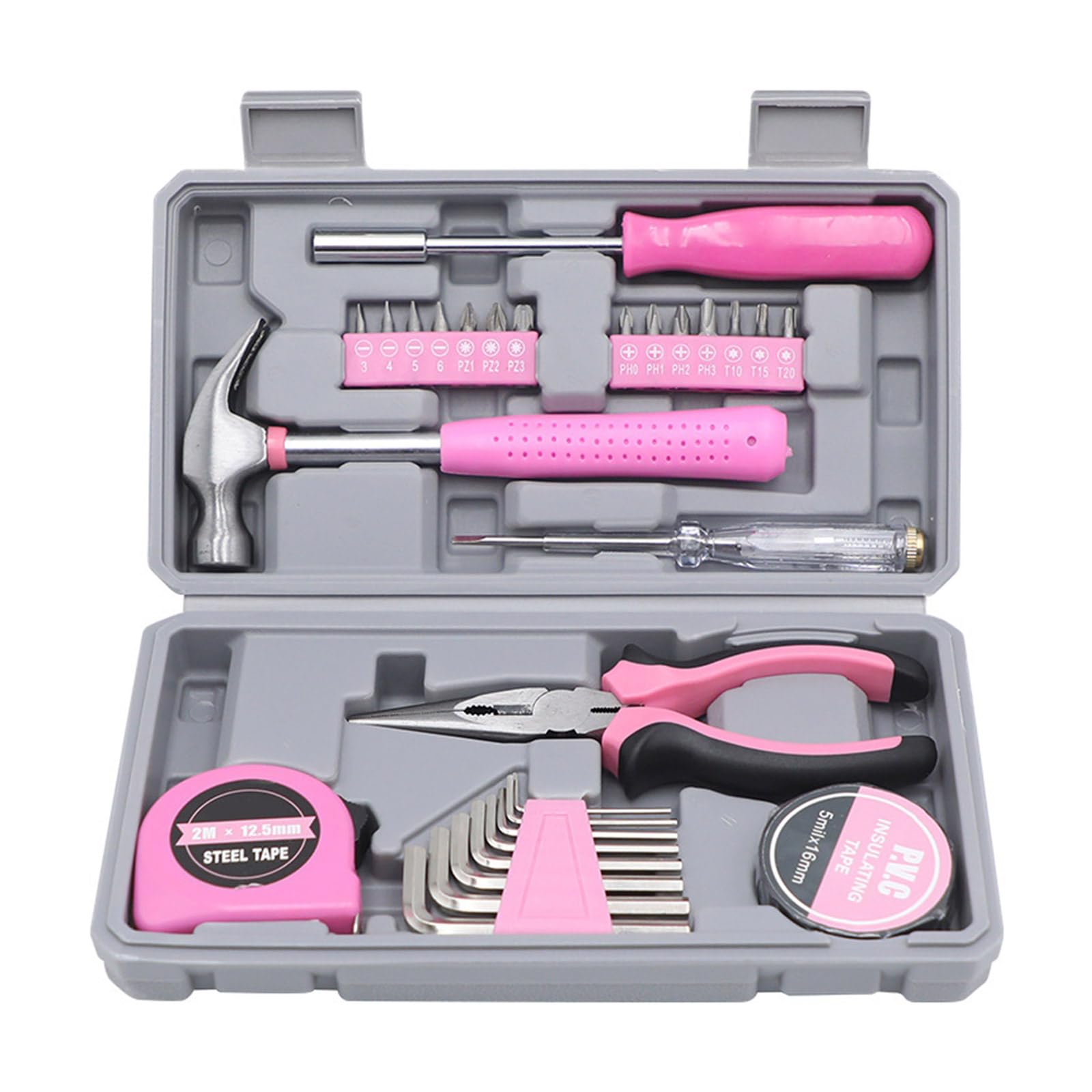 Multipurpose 29PCS Hand Tool Collection in Ergonomic Design Plier Hammer Hexagonal for Home Improvement Tasks Household Tool Set for Home
